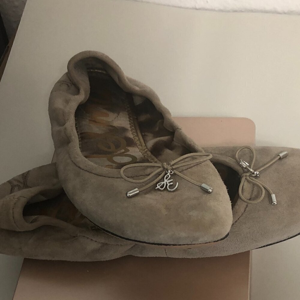 SAM EDELMAN Felicia Flats Women's Size 7.5 Tan Bow Leather Shoes A4085LP255 - Picture 12 of 14
